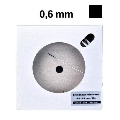 Snijdraad vierkant 0,6 x 0,6 mm - 50m